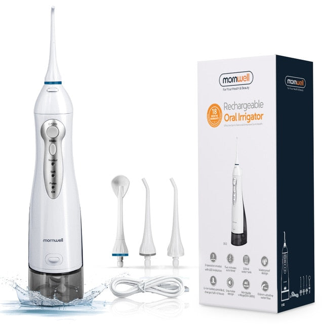 Irrigador Oral portátil 300ml USB recarregável