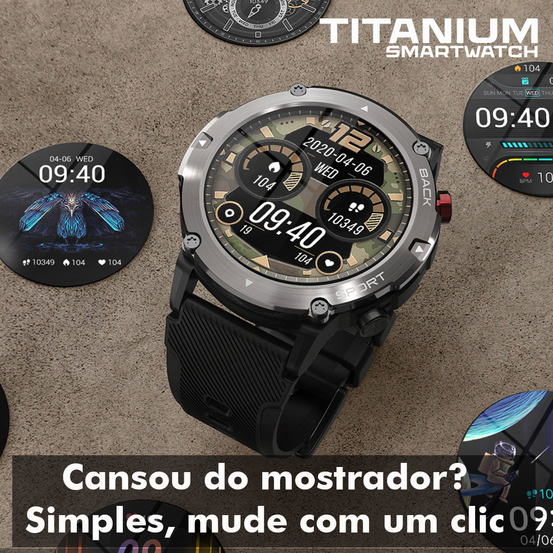 ⌚ TITANIUM VERSO - Relógio Inteligente A Prova de Tudo